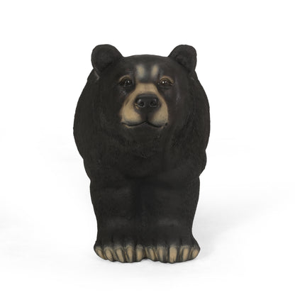 Black MGO Bear Bench - Weather-Resistant Patio Seating