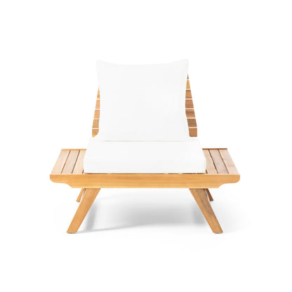Teak Acacia Wood Outdoor Club Chair for Garden or Poolside Seating