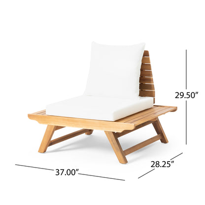 Teak Acacia Wood Outdoor Club Chair for Garden or Poolside Seating
