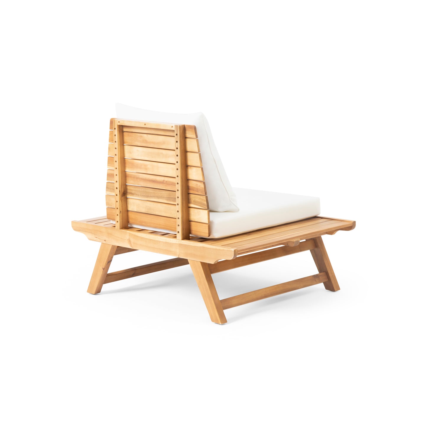 Teak Acacia Wood Outdoor Club Chair for Garden or Poolside Seating