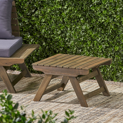 SEDONA Side Table - Grey Acacia Wood Patio Set