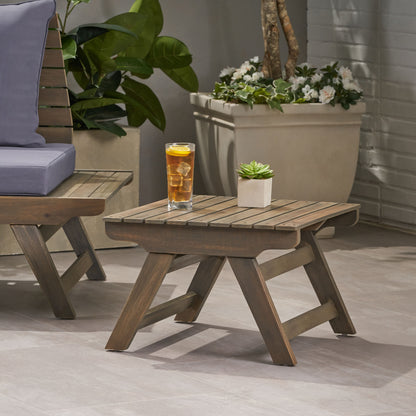 SEDONA Side Table - Grey Acacia Wood Patio Set