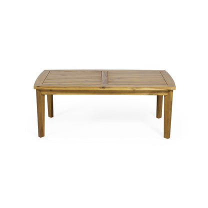 Outdoor Acacia Wood Coffee Table - Brown, 43.25" W