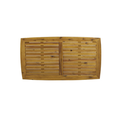 Outdoor Acacia Wood Coffee Table - Brown, 43.25" W