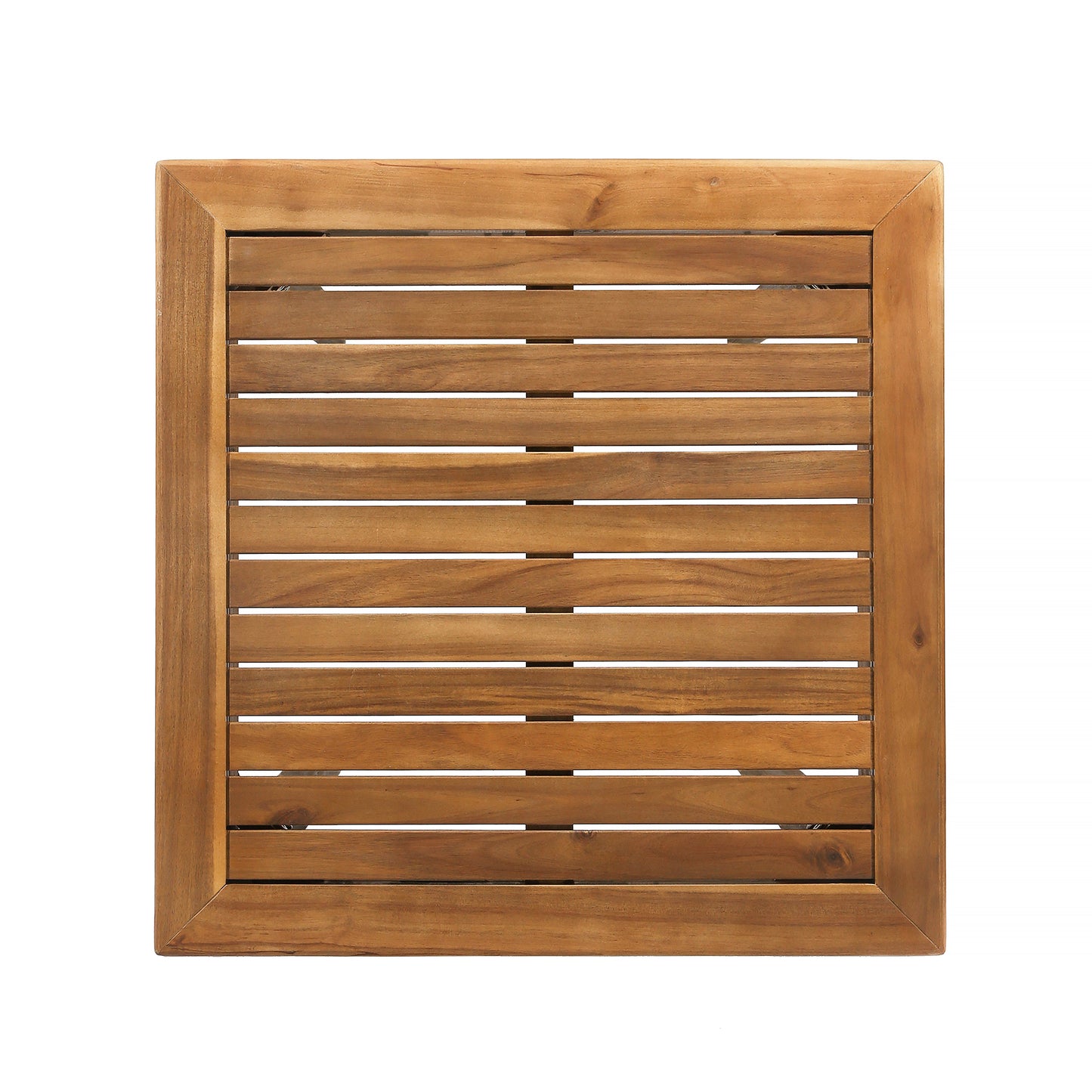 Outdoor Acacia Wood Bar Table - Teak Finish, 26" Square