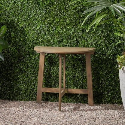 Grey Acacia Wood Folding Bistro Table - 30.75" Outdoor