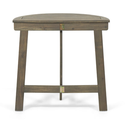 Grey Acacia Wood Folding Bistro Table - 30.75" Outdoor