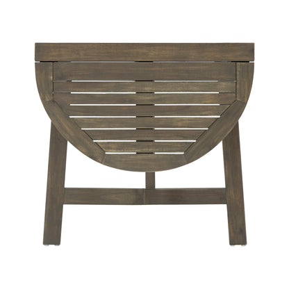 Grey Acacia Wood Folding Bistro Table - 30.75" Outdoor