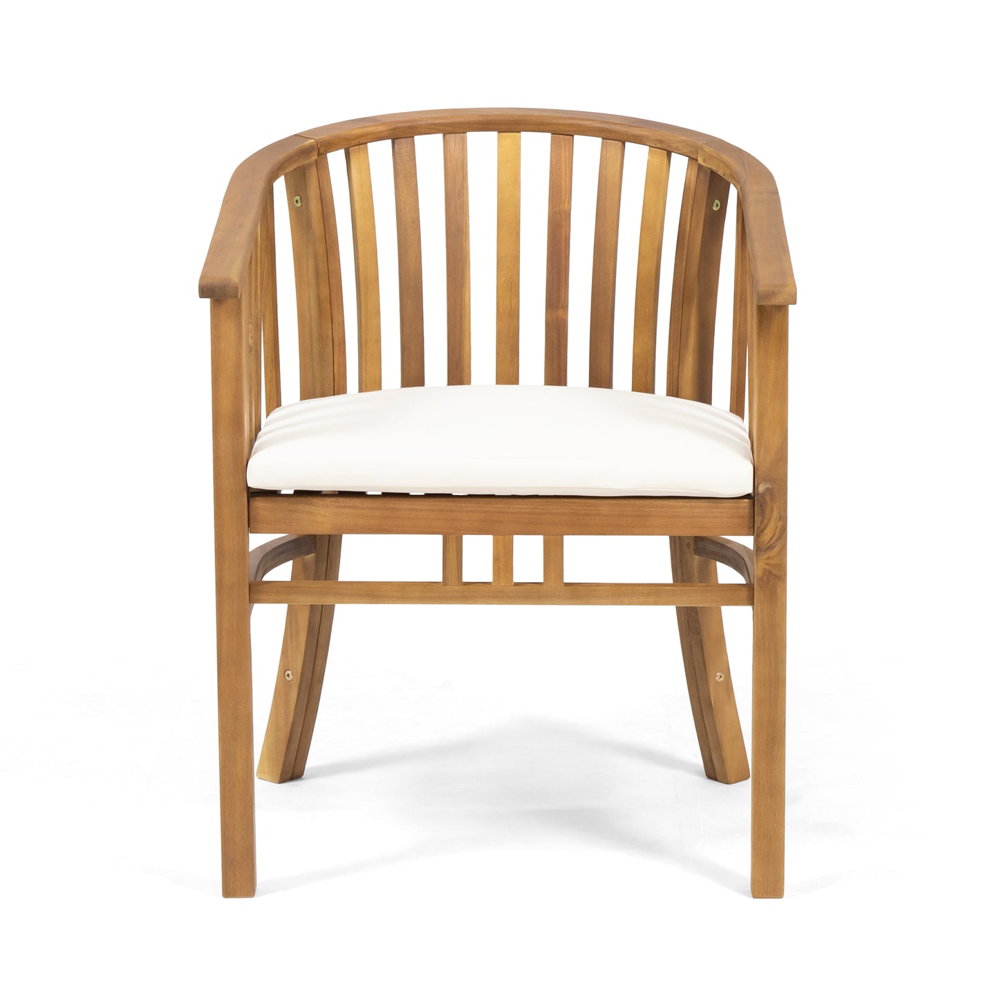 Teak Acacia Wood Outdoor Armchairs Set of 2