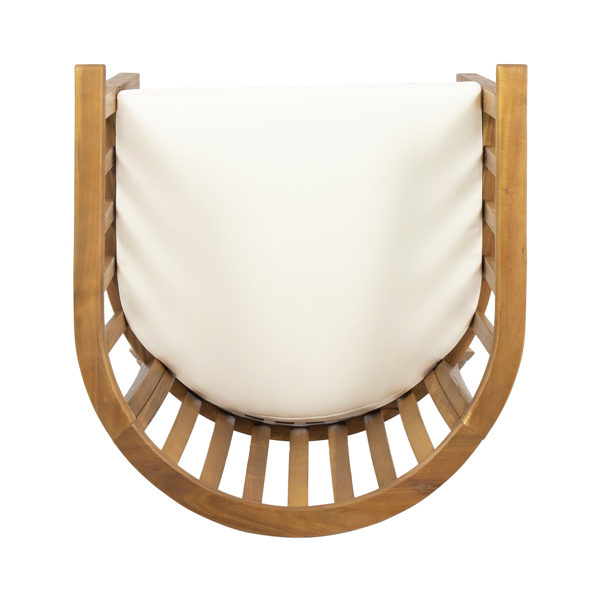 Teak Acacia Wood Outdoor Armchairs Set of 2
