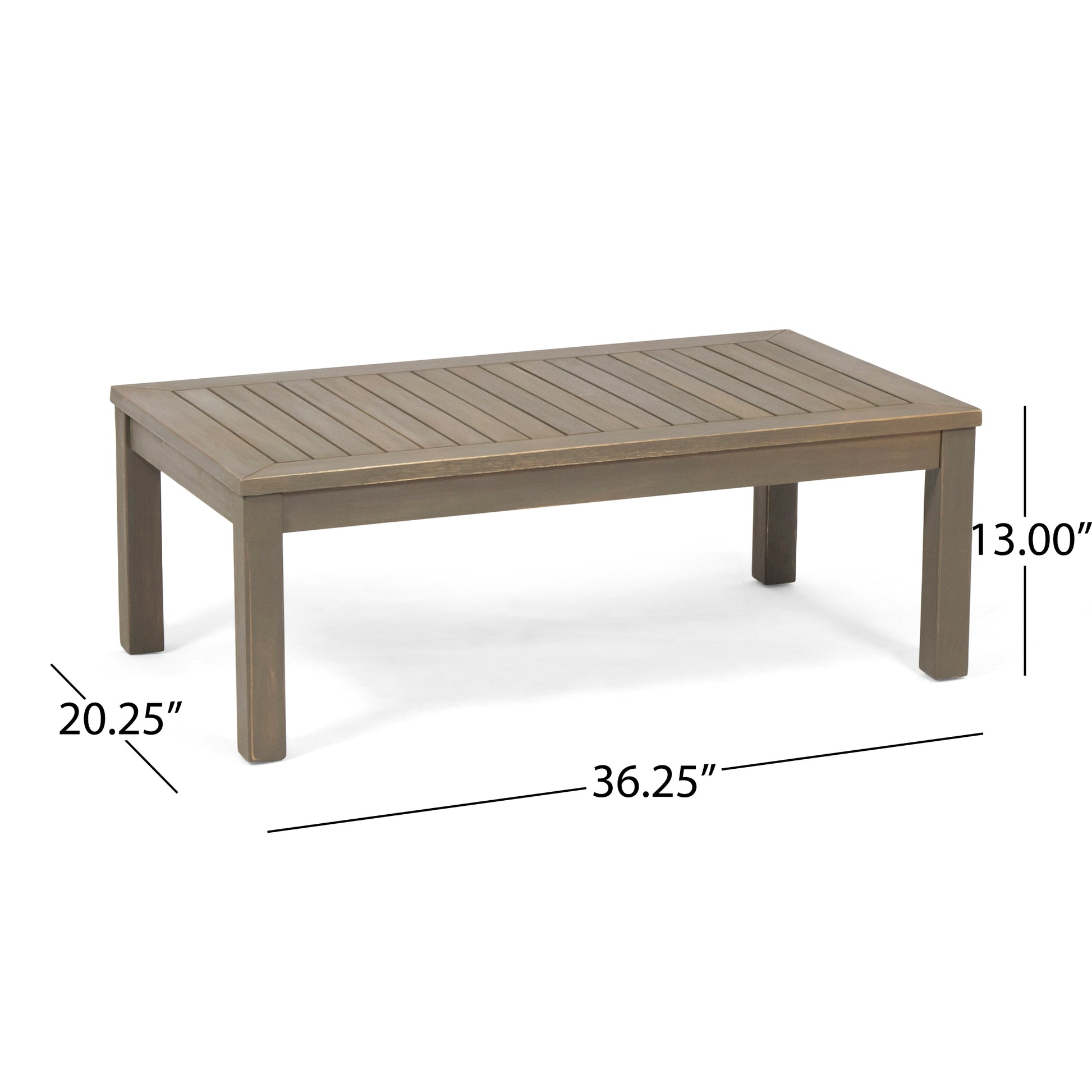 Beige Acacia Wood Patio Chat Set for Garden Living
