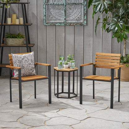LARIS WOOD AND METAL CHAIR