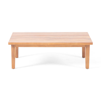 Teak Rattan Patio Chat Set - 3 Piece Outdoor Furniture