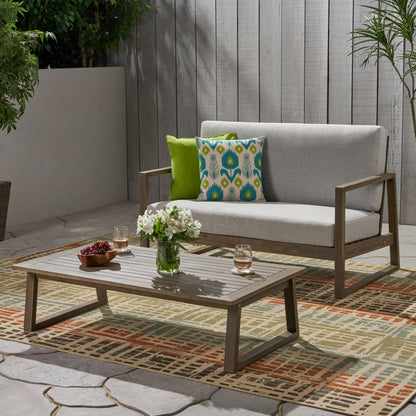 BELGIAN LOVESEAT & COFFEE TABLE