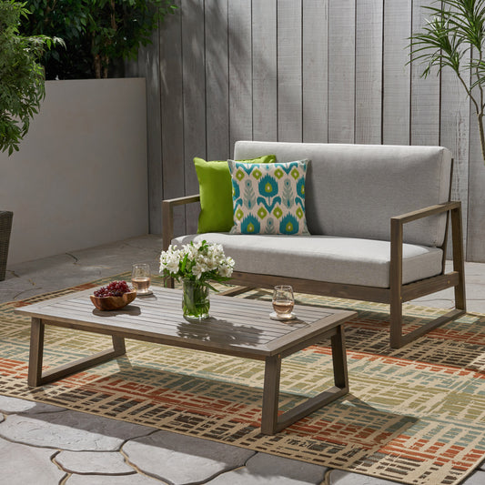 BELGIAN LOVESEAT & COFFEE TABLE