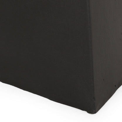 Black Magnesium Oxide Side Table for Garden Patio Use