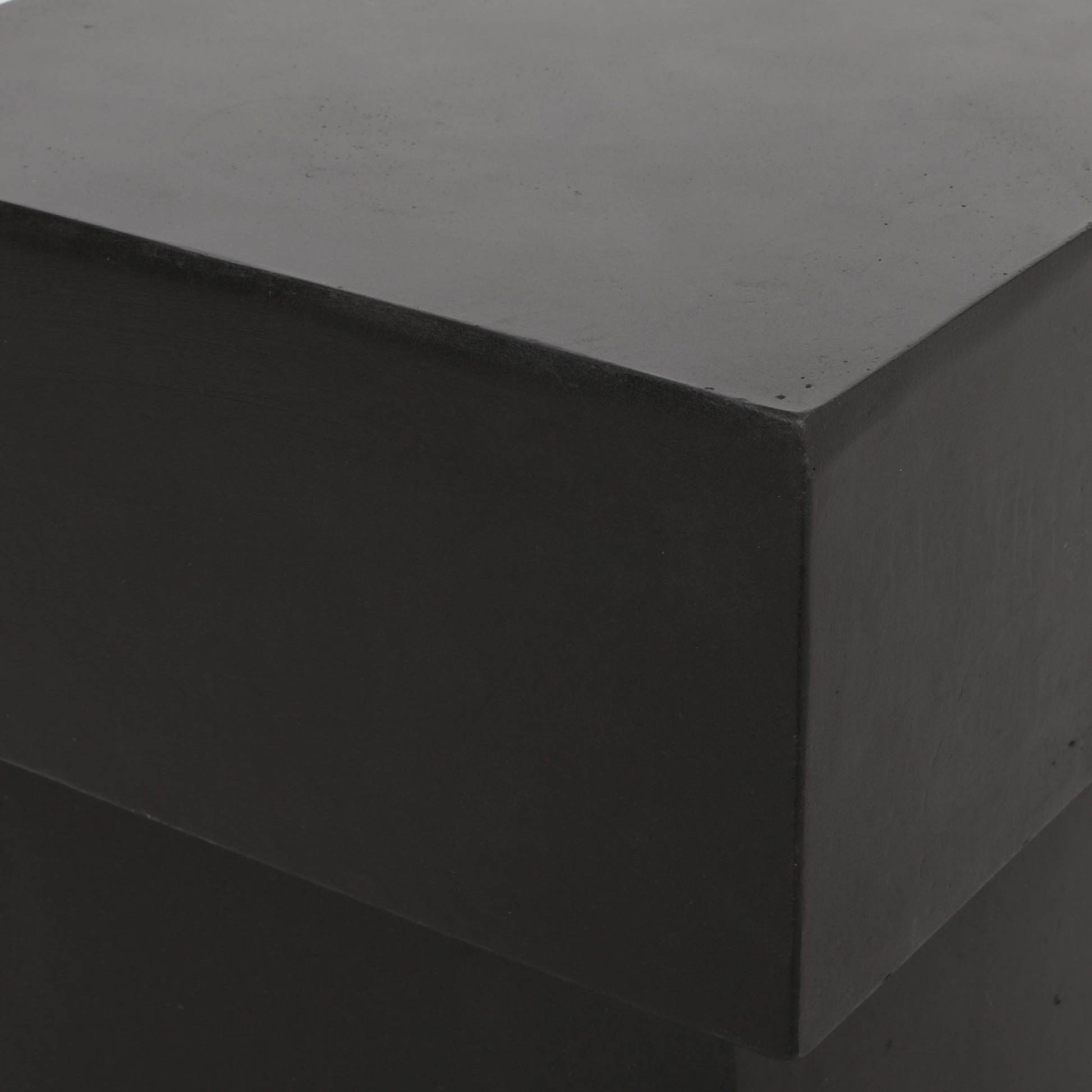 Black Magnesium Oxide Side Table for Garden Patio Use