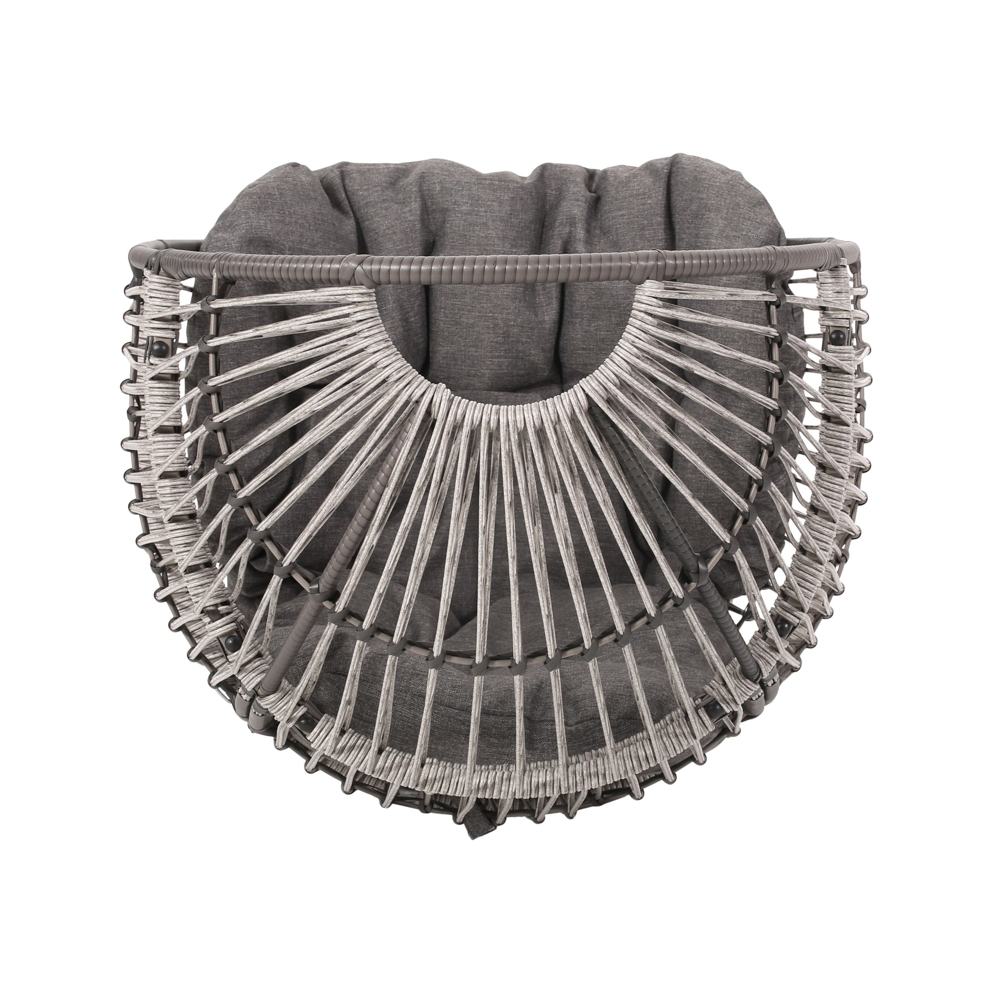 Grey Taupe Swivel Patio Egg Chair - Outdoor Lounge