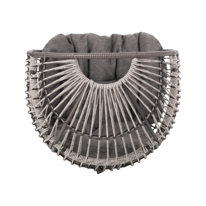 Grey Taupe Swivel Patio Egg Chair - Outdoor Lounge