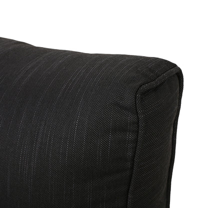 Dark Grey Acacia Wood Patio Loveseat Set - 65" Outdoor Sofa