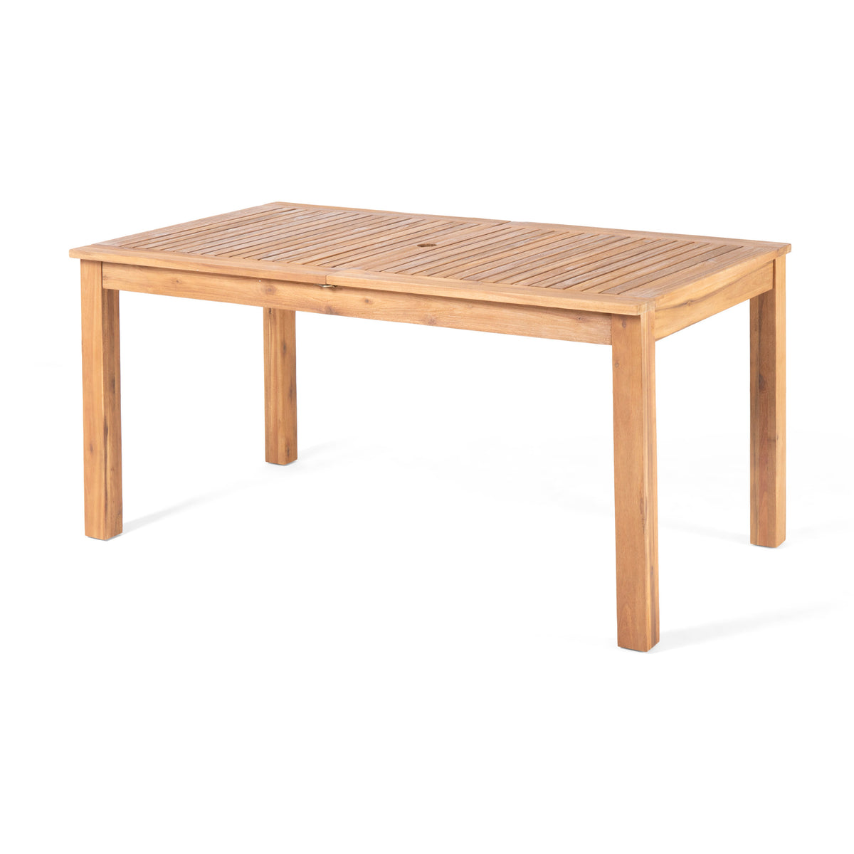 Expandable Acacia Wood Outdoor Dining Table for Garden or Poolside