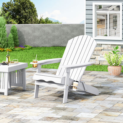 White Adirondack Chair Outdoor Patio Furniture
