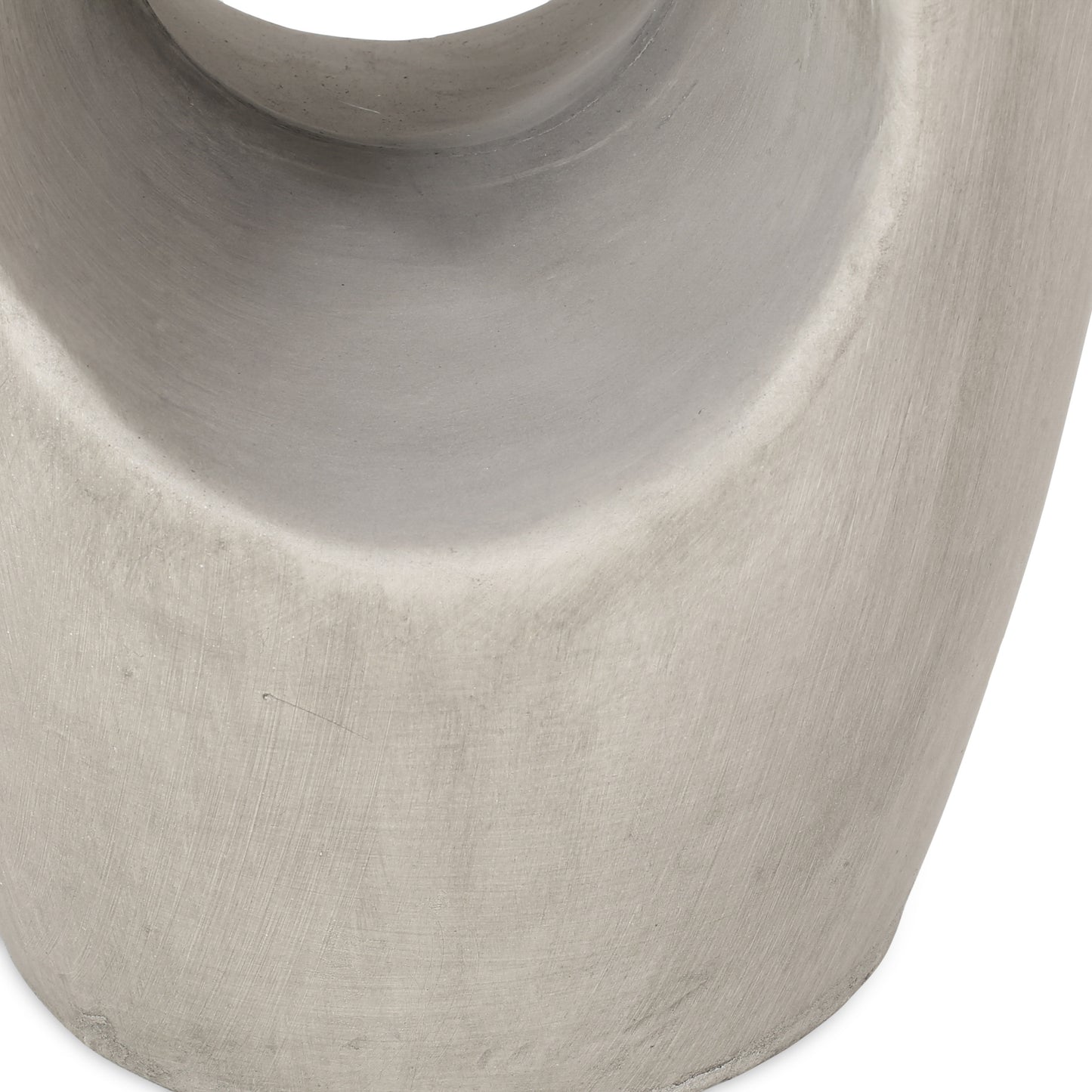 Grey Magnesium Oxide Outdoor Side Table for Poolside Patio