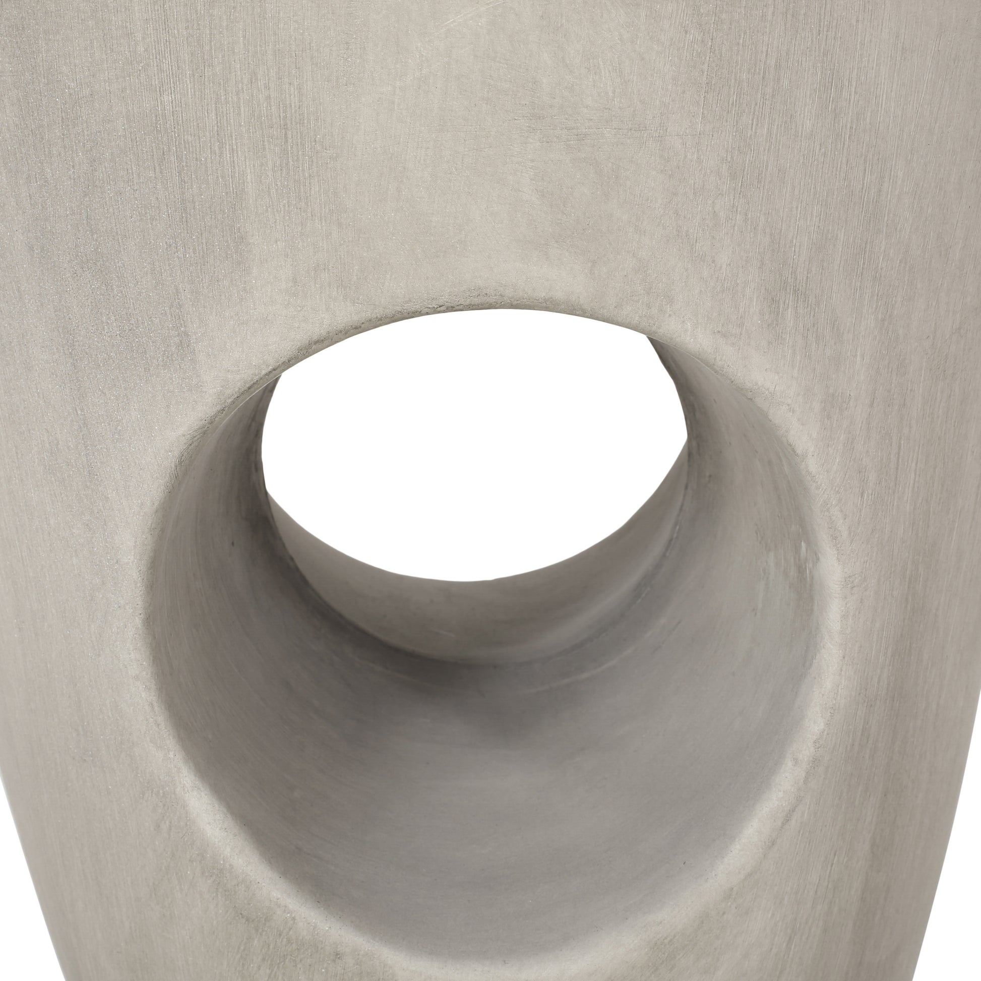 Grey Magnesium Oxide Outdoor Side Table for Poolside Patio