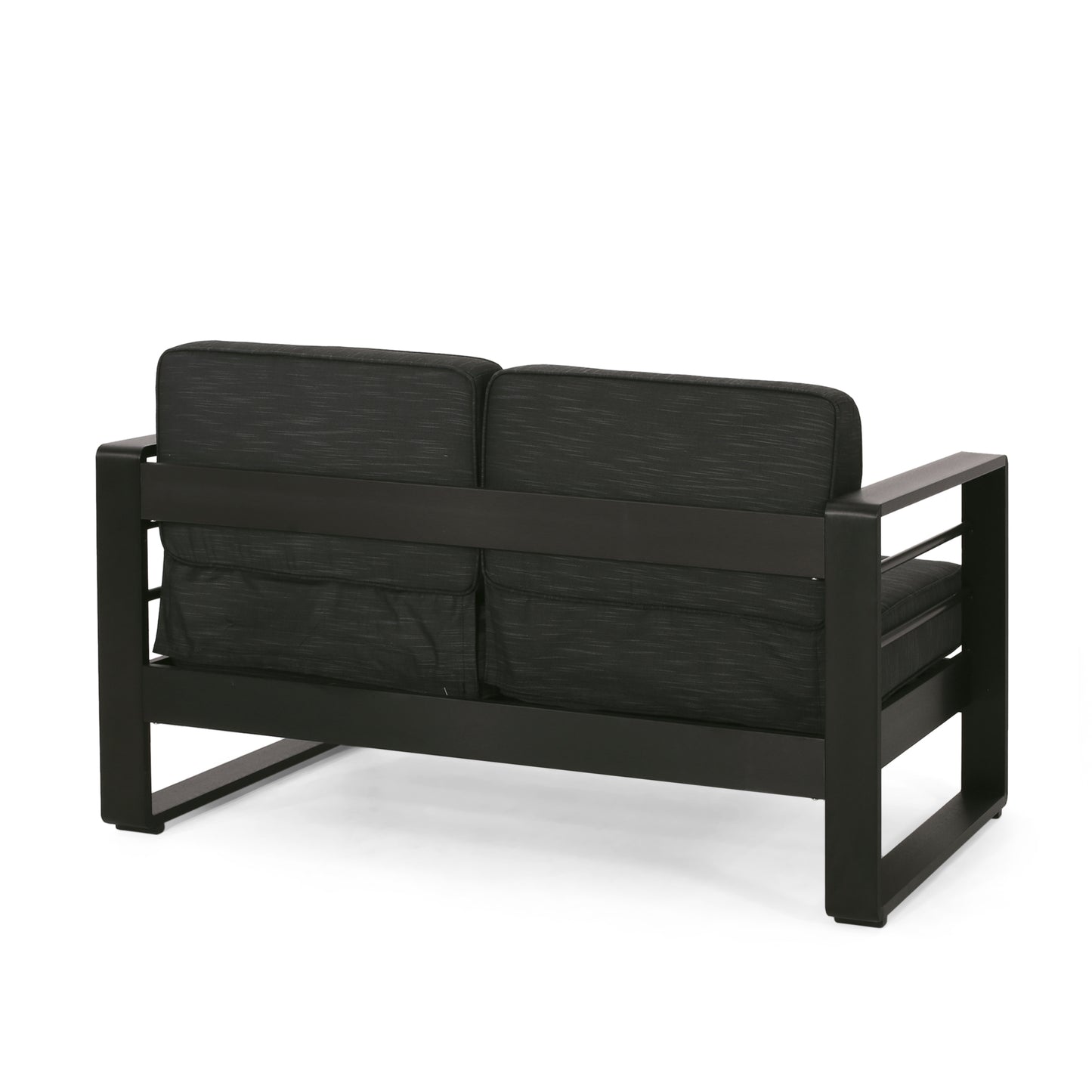 Dark Gray Aluminium Loveseat - Patio Furniture Set