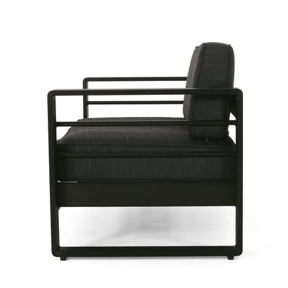 Dark Gray Aluminium Loveseat - Patio Furniture Set