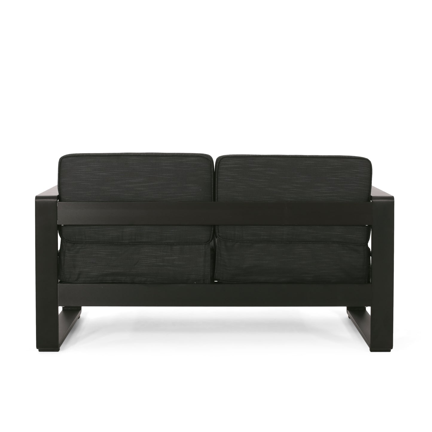 Dark Gray Aluminium Loveseat - Patio Furniture Set