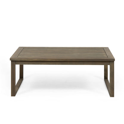 Dark Grey Acacia Wood Patio Furniture Set for Poolside Living