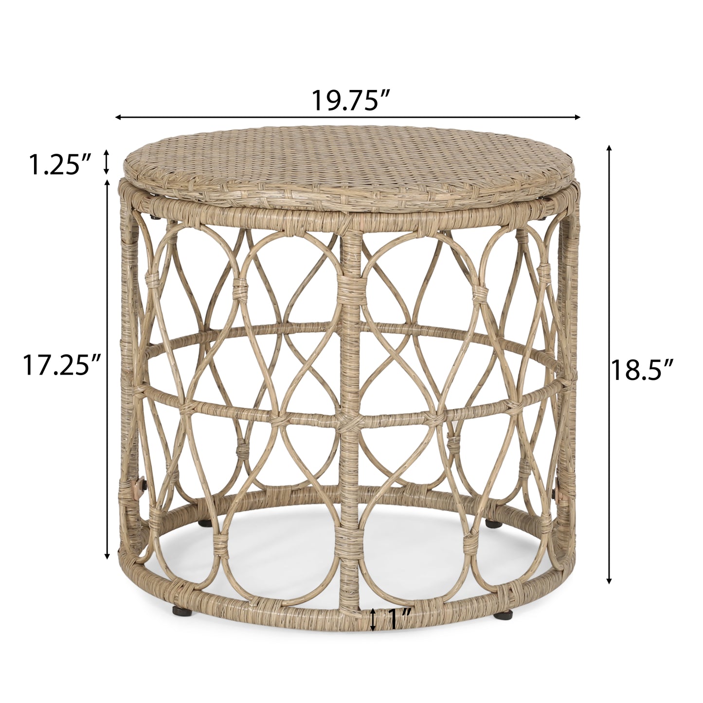 Brown 3-Piece Rattan Bistro Set - Patio Furniture for Outdoor
