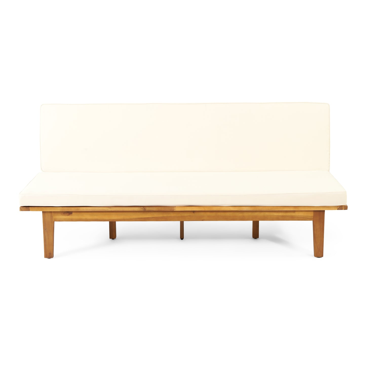 Beige Acacia Wood Patio Daybed - Outdoor Furniture