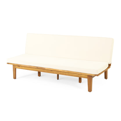 Beige Acacia Wood Patio Daybed - Outdoor Furniture