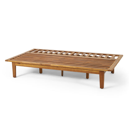 Beige Acacia Wood Patio Daybed - Outdoor Furniture
