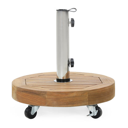 Teak Concrete Umbrella Base - Outdoor Shade