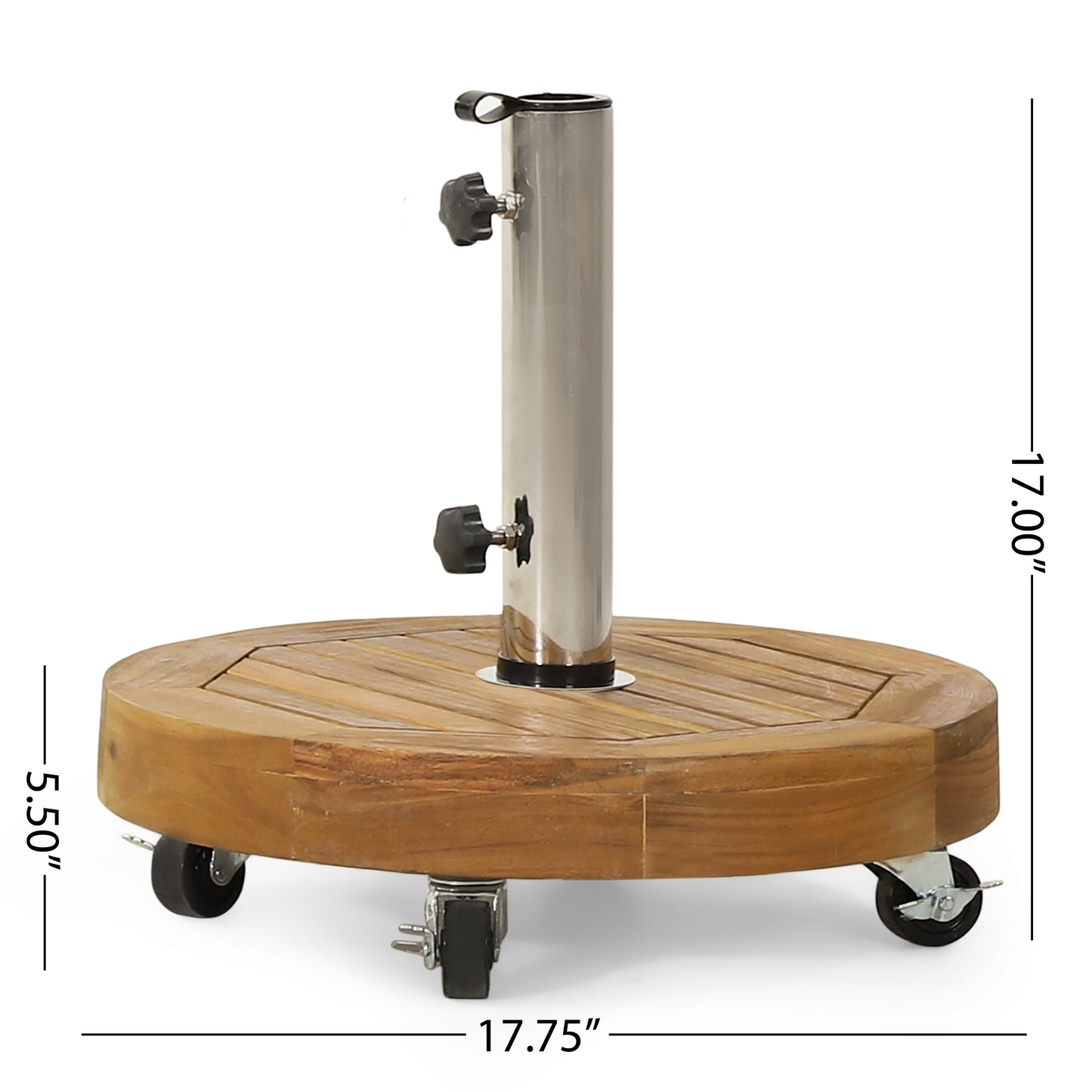 Teak Concrete Umbrella Base - Outdoor Shade