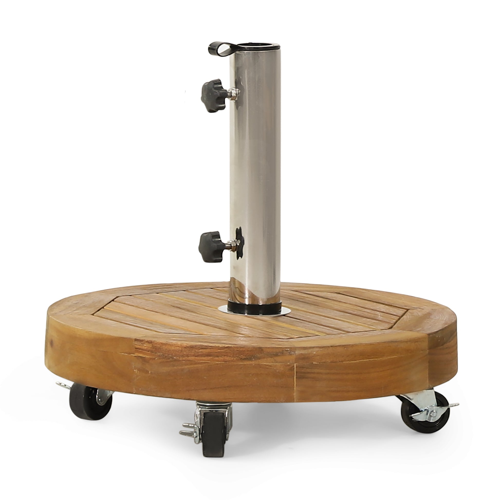 Teak Concrete Umbrella Base - Outdoor Shade