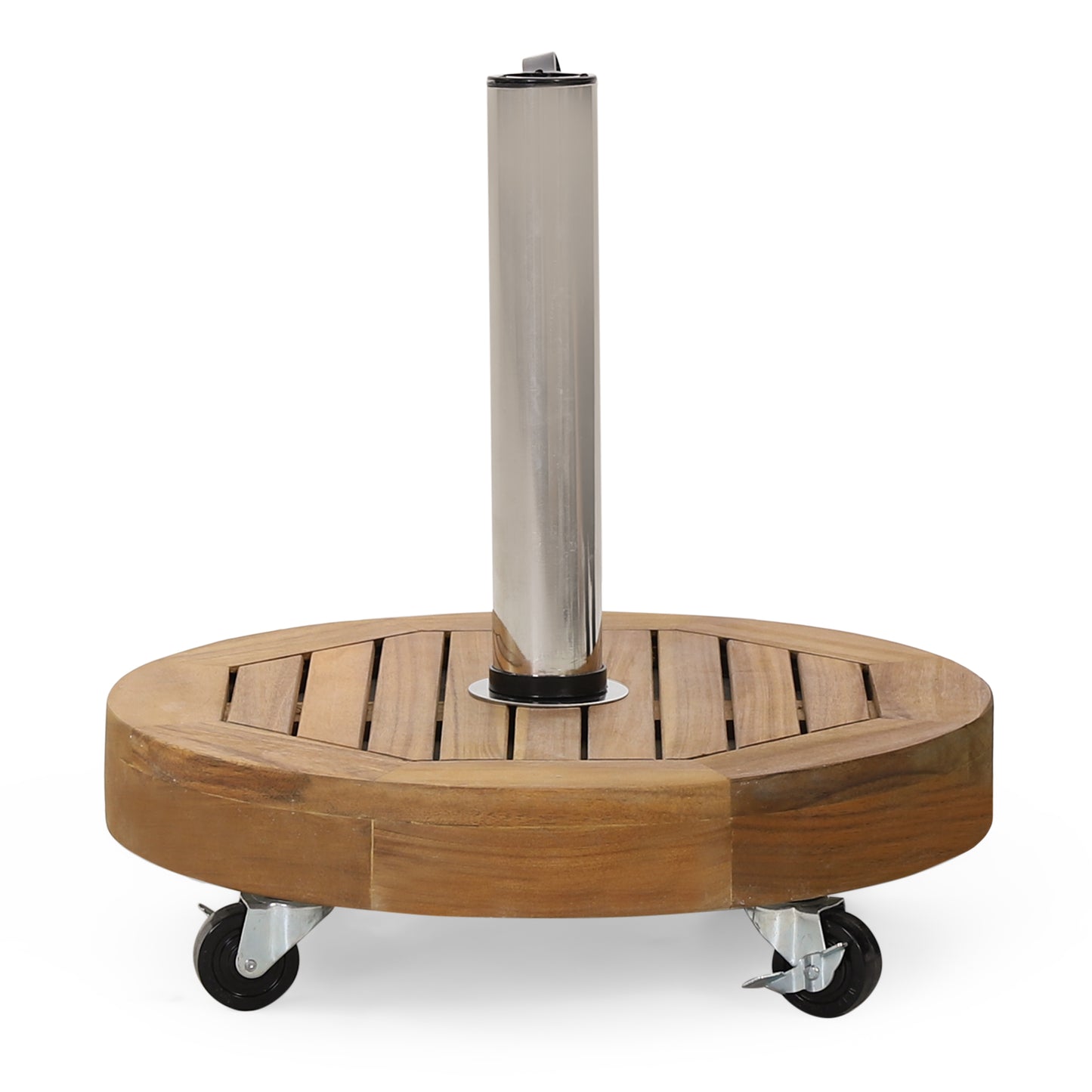 Teak Concrete Umbrella Base - Outdoor Shade