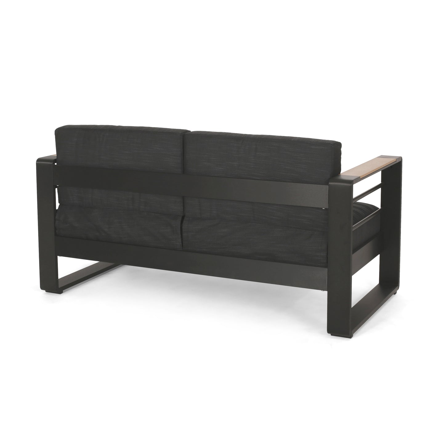 Black Aluminium Patio Furniture Set for Poolside Relaxation