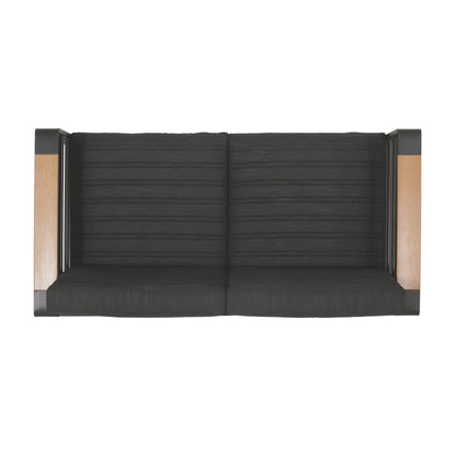 Black Aluminium Patio Furniture Set for Poolside Relaxation