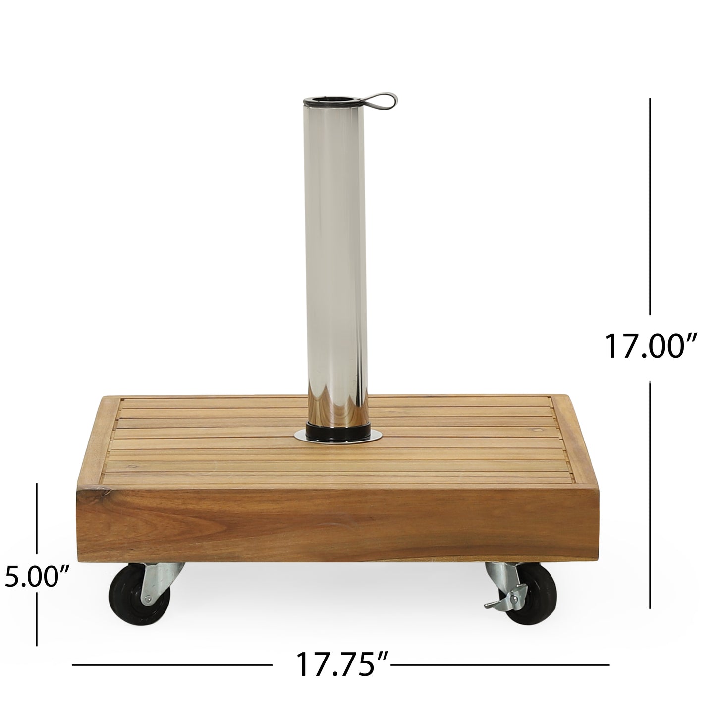 Ralph Square Umbrella Base - Teak Concrete Shade Foundation