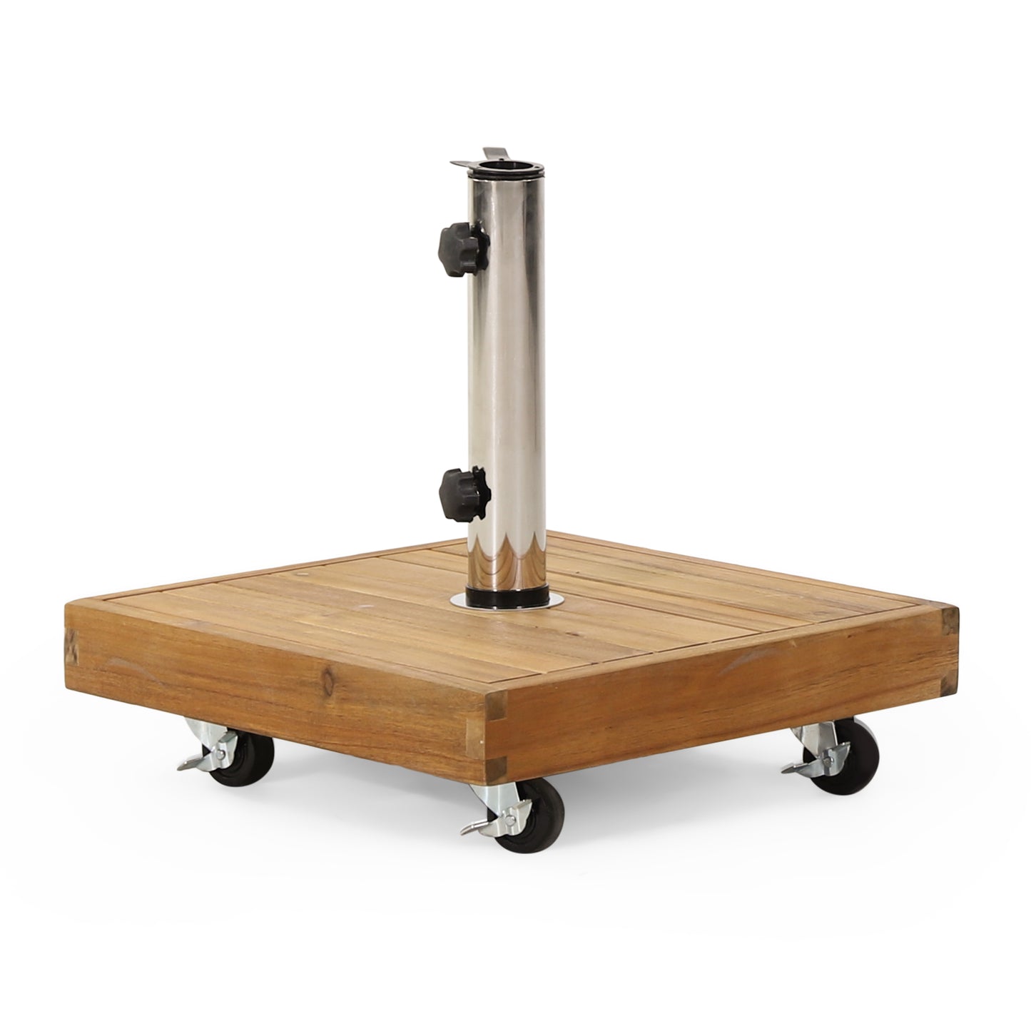 Ralph Square Umbrella Base - Teak Concrete Shade Foundation