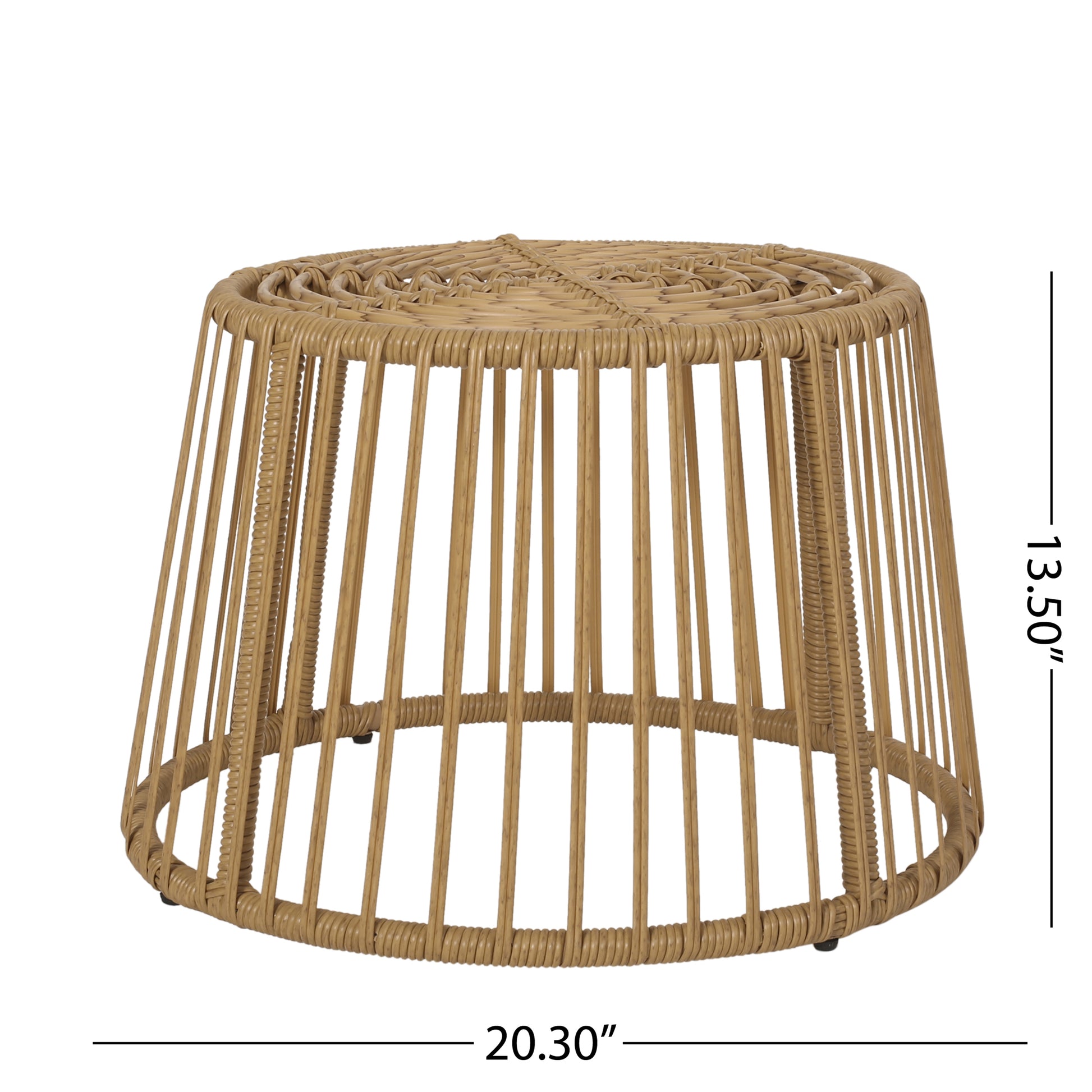 Light Brown Outdoor Patio Set for Garden or Poolside Seating