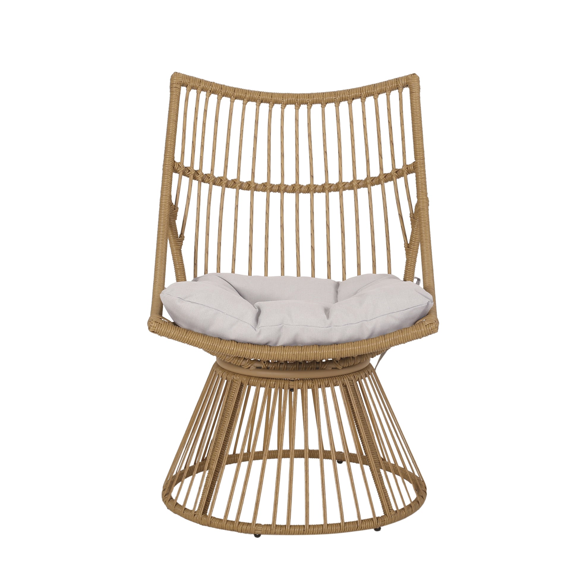 Light Brown Outdoor Patio Set for Garden or Poolside Seating