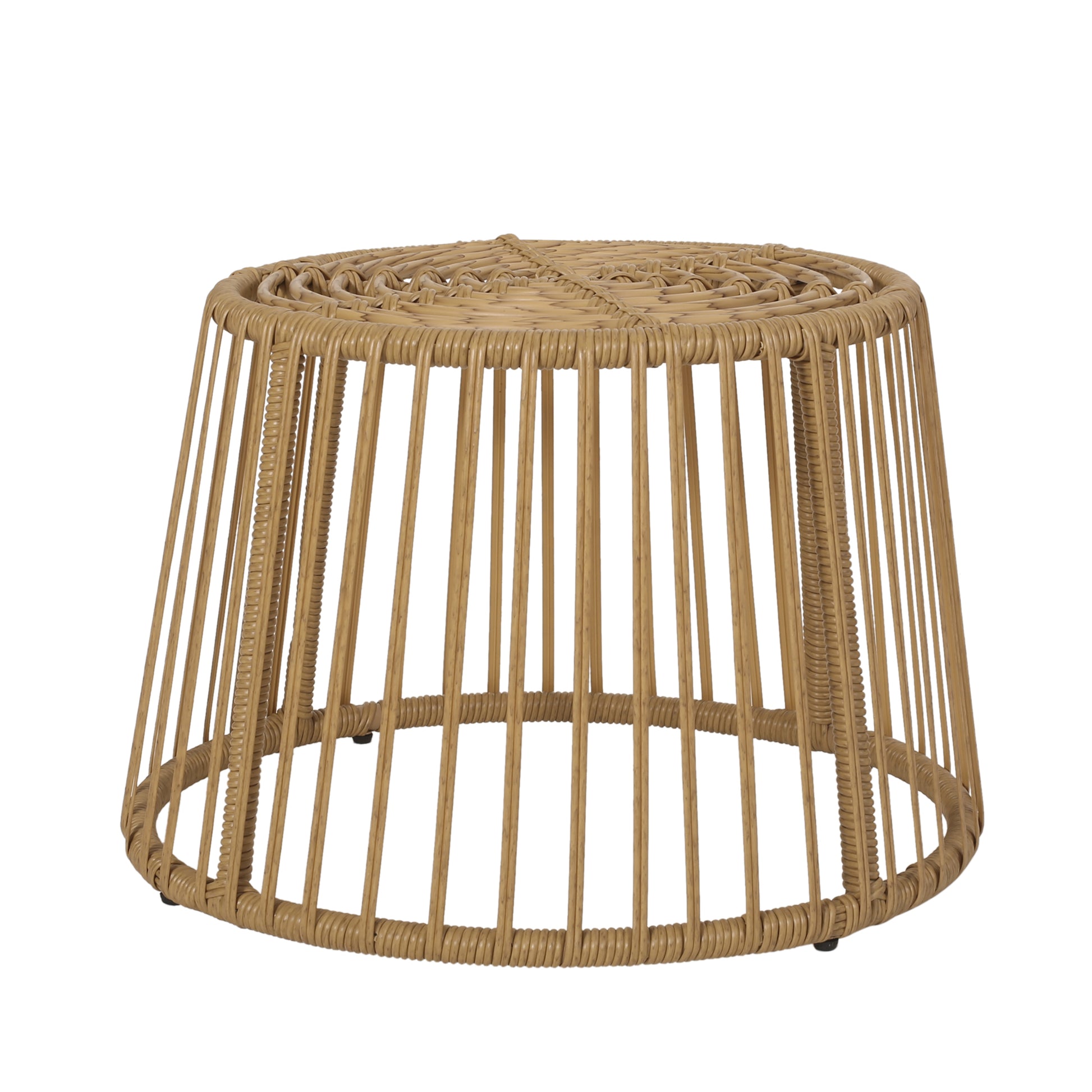 Light Brown Outdoor Patio Set for Garden or Poolside Seating