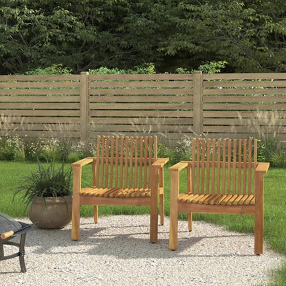 Acacia Wood Club Chairs Set - 2 Outdoor Patio Chairs
