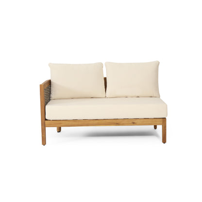 6-Piece Acacia Wood Sectional Sofa Set Outdoor