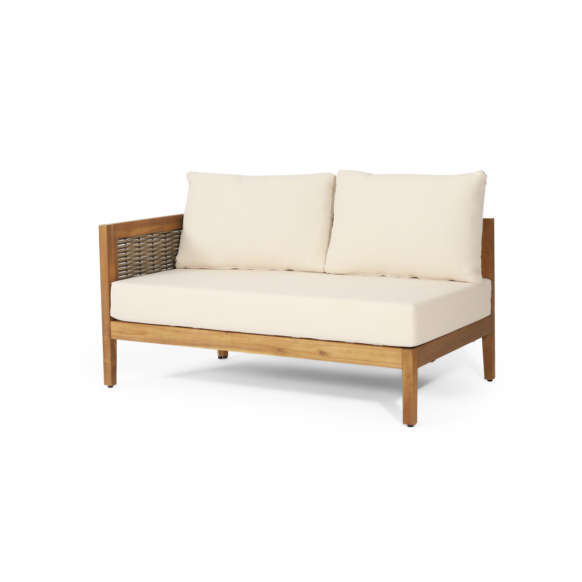 6-Piece Acacia Wood Sectional Sofa Set Outdoor